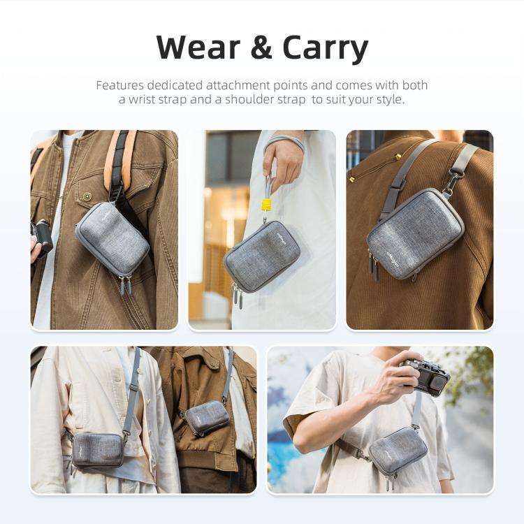 aMagisn Universal Case Bag For Action Camera Street Photography Grip Kit With Shoulder Strap(Gray)