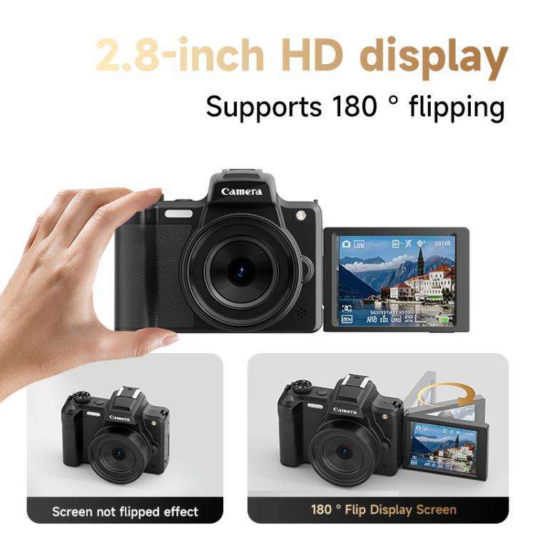 HD Retro Digital Camcorder Camera Portable Micro DSLR Camera, Model: DC101 + Microphone + Fill Light