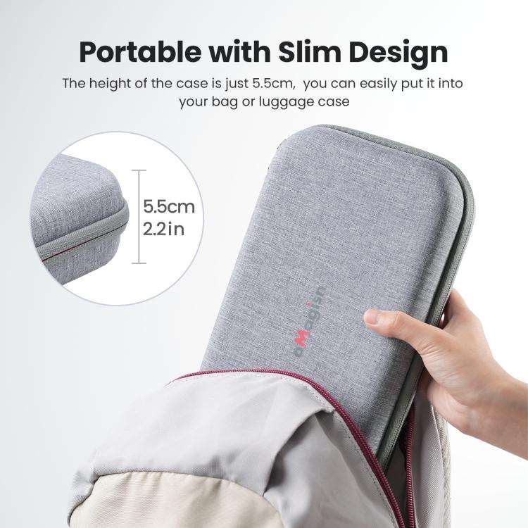 For DJI Osmo Action 6 aMagisn Medium Hard Shell Carrying Case with Removable Foam Insert(Gray)