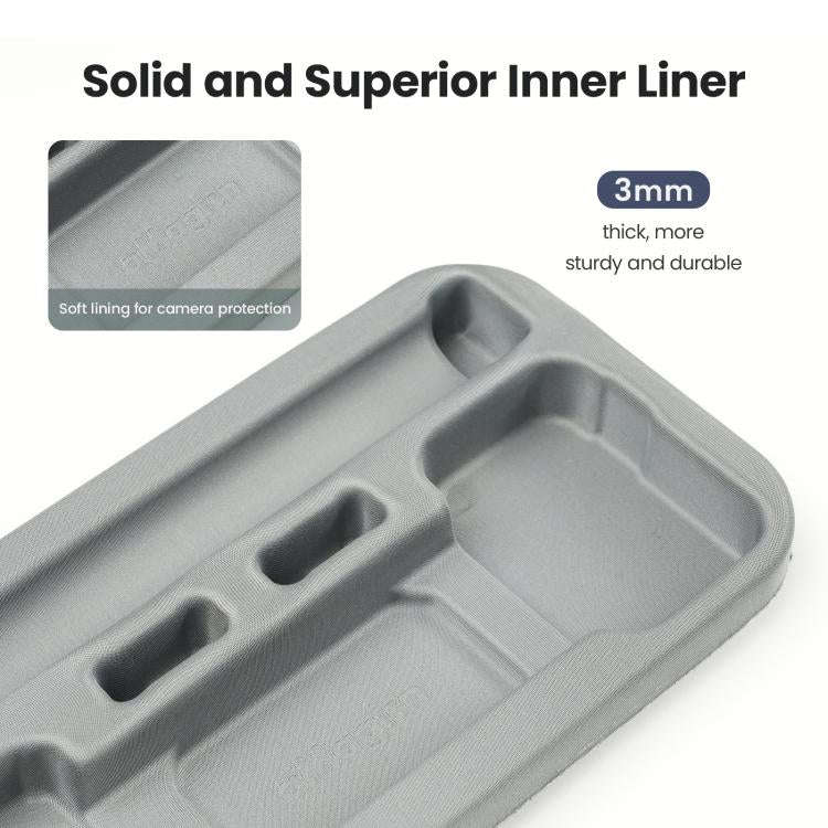 For DJI Osmo Action 6 aMagisn Medium Hard Shell Carrying Case with Removable Foam Insert(Gray)