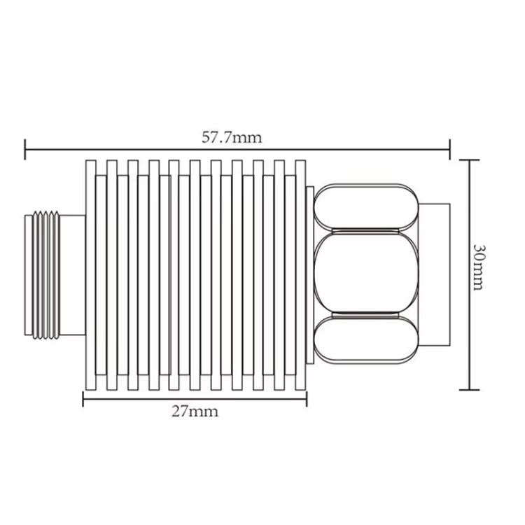 DC-3G 1dB N-Type 10W Coaxial Fixed Attenuator Male To Female RF Coaxial Plug