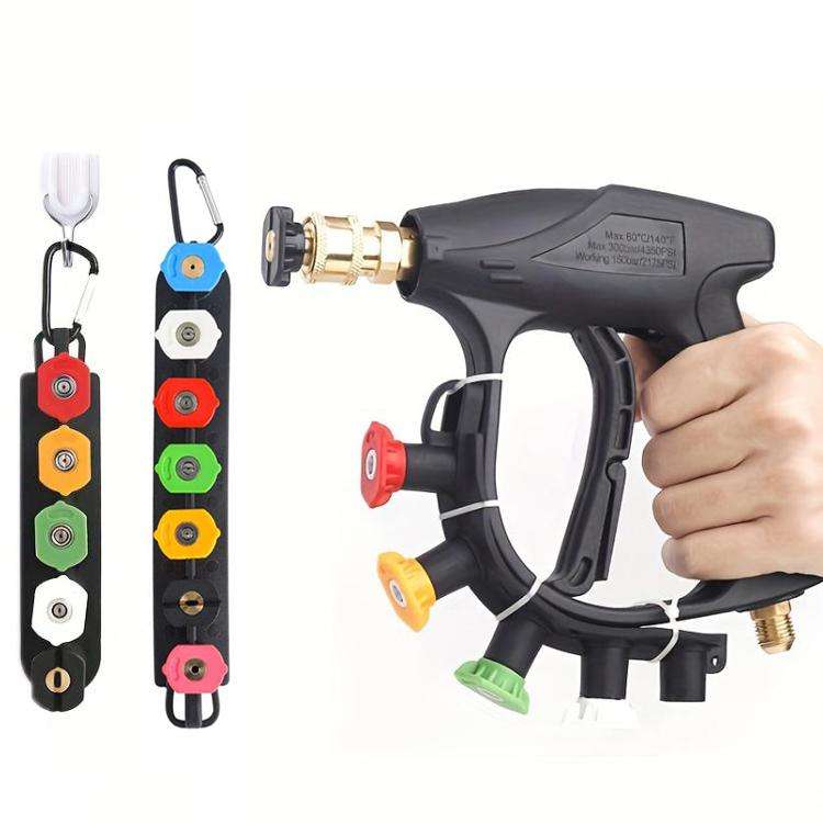Car Wash Machine High-pressure Fan-shaped Nozzle With Protective Cover, Aperture: Five Nozzles 1.1MM