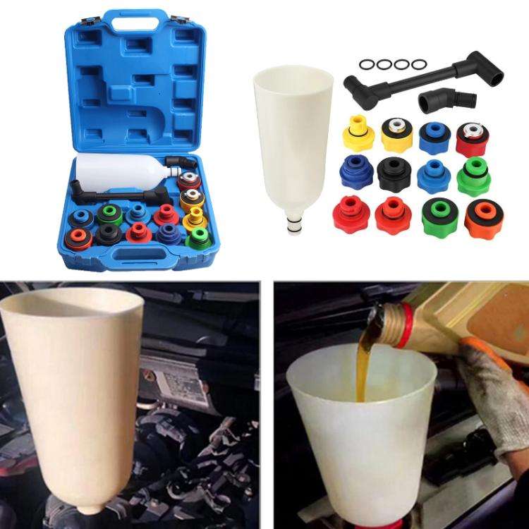 15pcs /Set Car Engine Oil Filling Funnel Set(42x39x18cm)