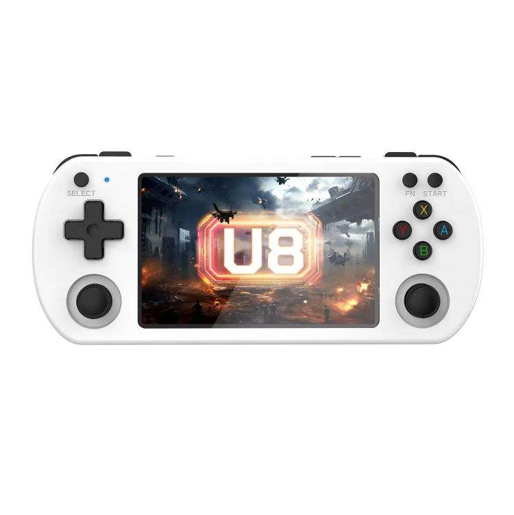 U8 Retro Handheld Game Console Open-Source 4 Inch HD IPS Screen Portable Console, Size: 128G(White)