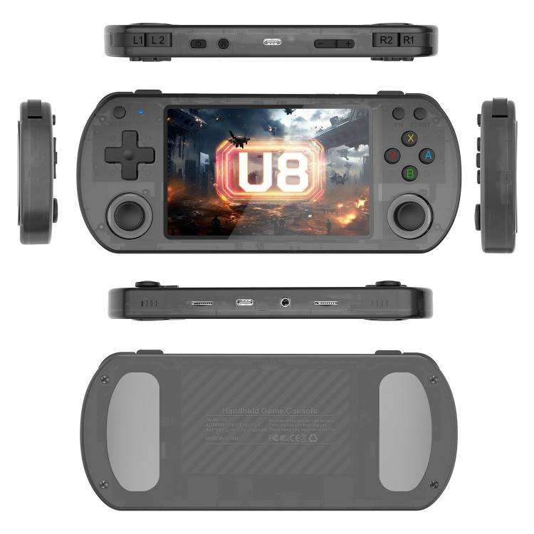 U8 Retro Handheld Game Console Open-Source 4 Inch HD IPS Screen Portable Console, Size: 128G(Tran...