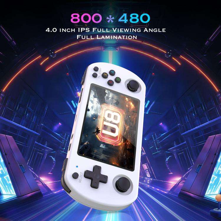 U8 Retro Handheld Game Console Open-Source 4 Inch HD IPS Screen Portable Console, Size: 128G(Tran...