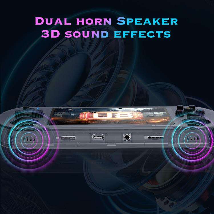 U8 Retro Handheld Game Console Open-Source 4 Inch HD IPS Screen Portable Console, Size: 128G(Tran...