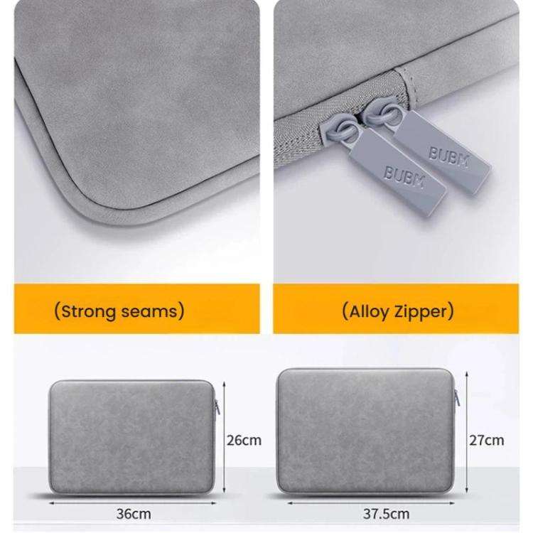 BUBM 13-inch PU Suede Laptop Sleeve Case Business Notebook & Tablet Protective Inner Bag with Sof...