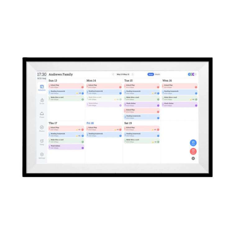 10.1-Inch WiFi Smart Digital Calendar Frame Planner Touchscreen Display With App Control UK Plug(...