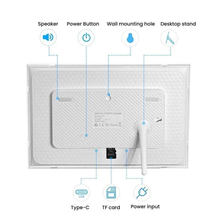 10.1-Inch WiFi Smart Digital Calendar Frame Planner Touchscreen Display With App Control AU Plug(...