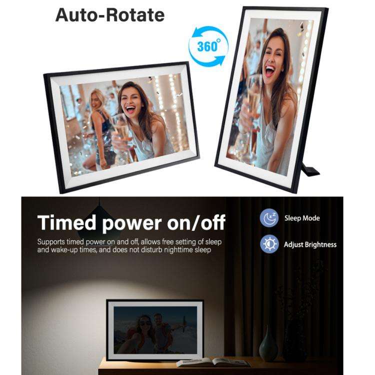 10.1-Inch WiFi Smart Digital Calendar Frame Planner Touchscreen Display With App Control US Plug(...