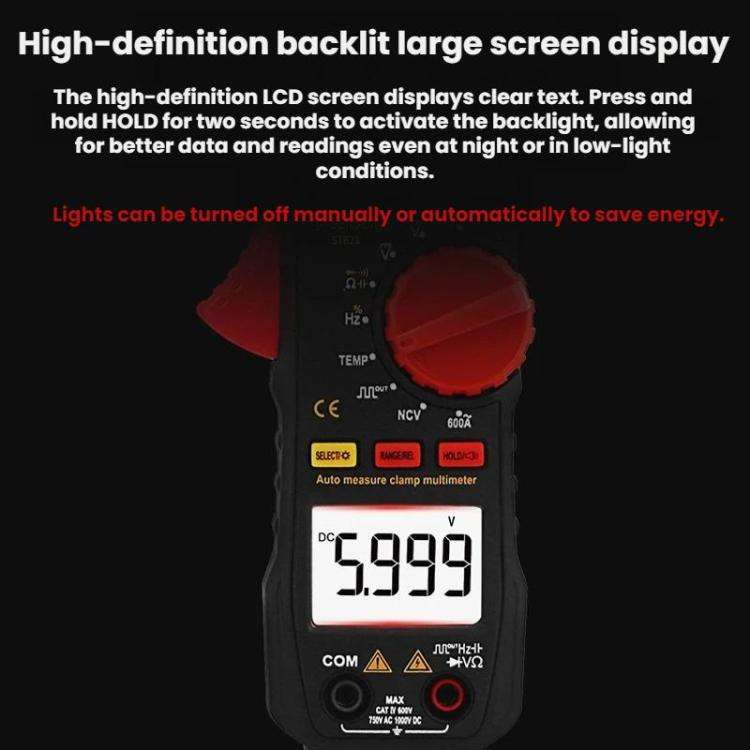 SMART SENSOR High-Precision Digital Display DC Clamp Multimeter