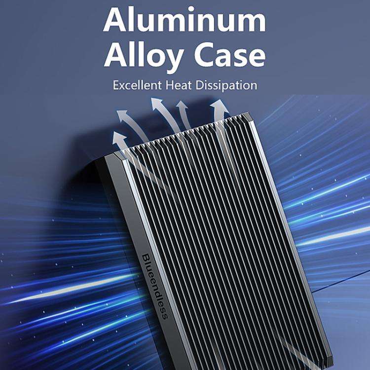 Blueendless DB280A3 M.2 Disk Array Enclosure NVMe / SATA Dual-Protocol RAID Portable SSD Enclosur...