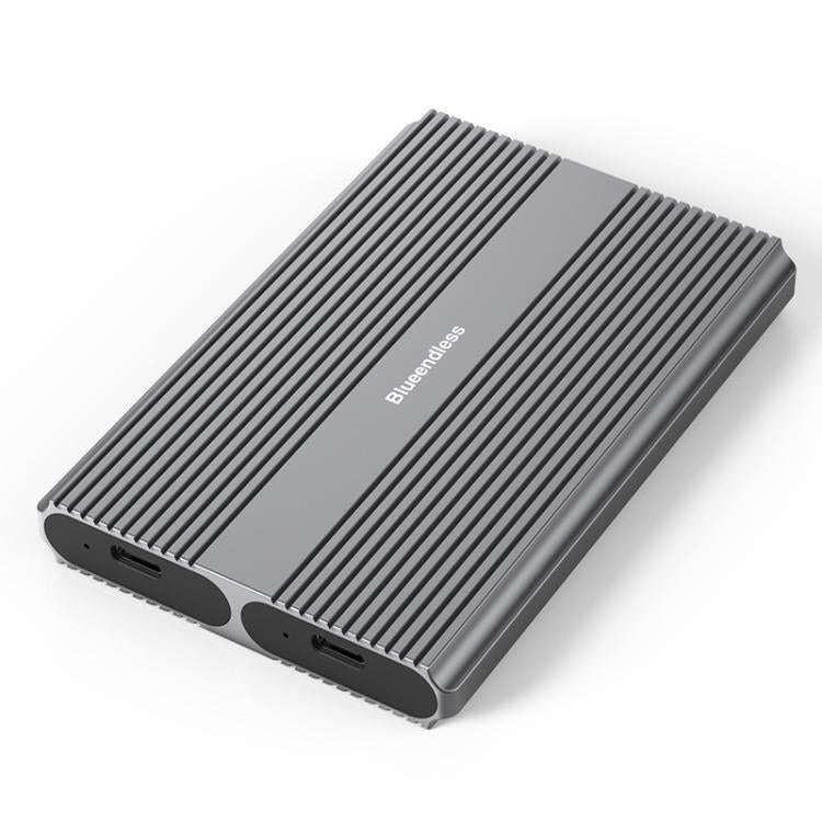 Blueendless M2826S M.2 SATA x 2 Portable Hard Drive Enclosure Dual-Bay External M.2 Reader