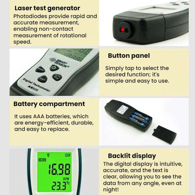 SMART SENSOR Fan Tire Rotation Speed Measurement Device