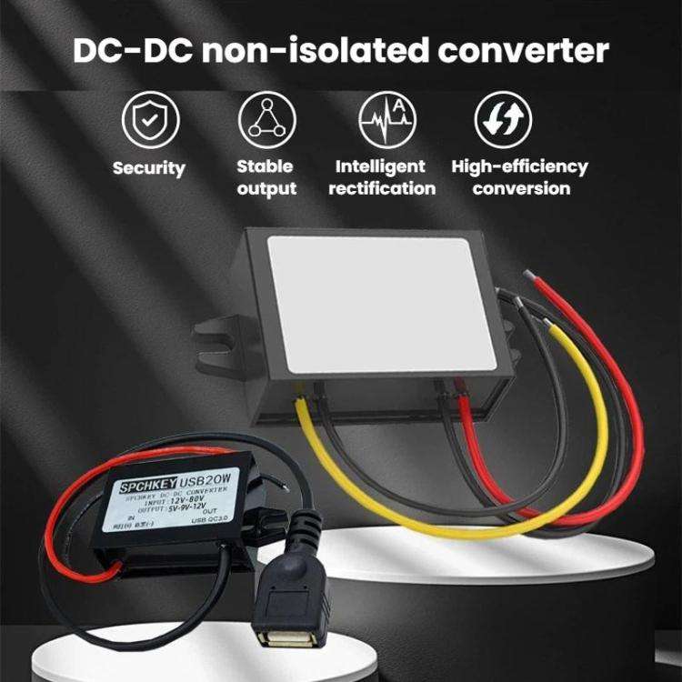 Phone Charging Buckle Module Car Power Converter, Spec: 8-32V To 5V USB QC3.0