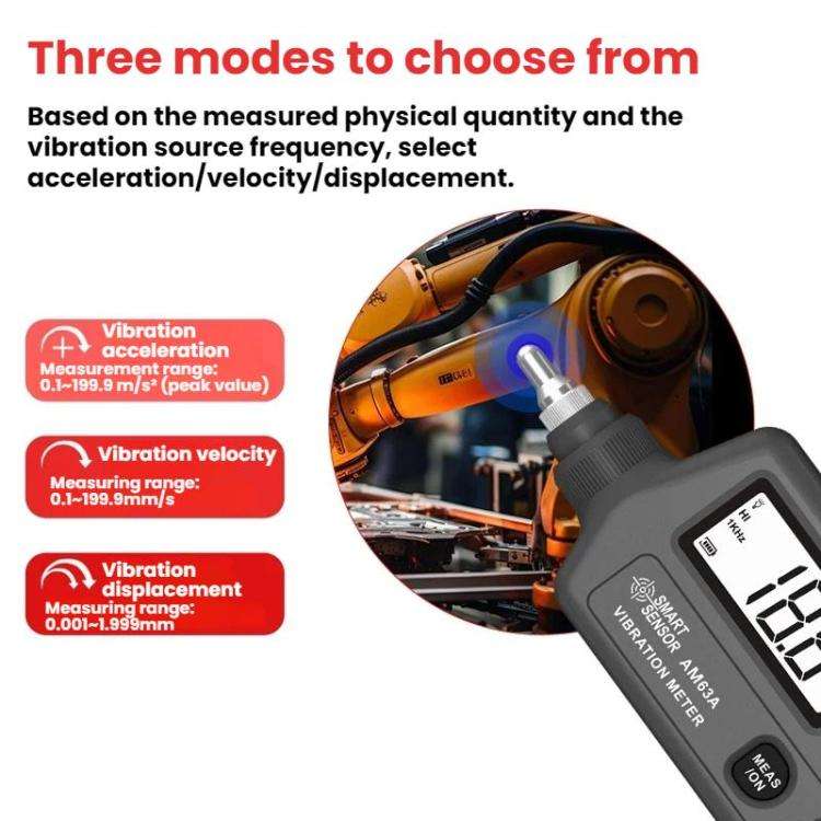 SMART SENSOR Explosion-Proof Handheld Portable High-Precision Motor Vibration Meter(AM63A)