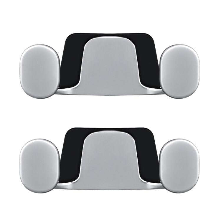 2pcs Vehicle-Mounted Metal Adhesive Double-Hook Phone Holder(Pearl White)