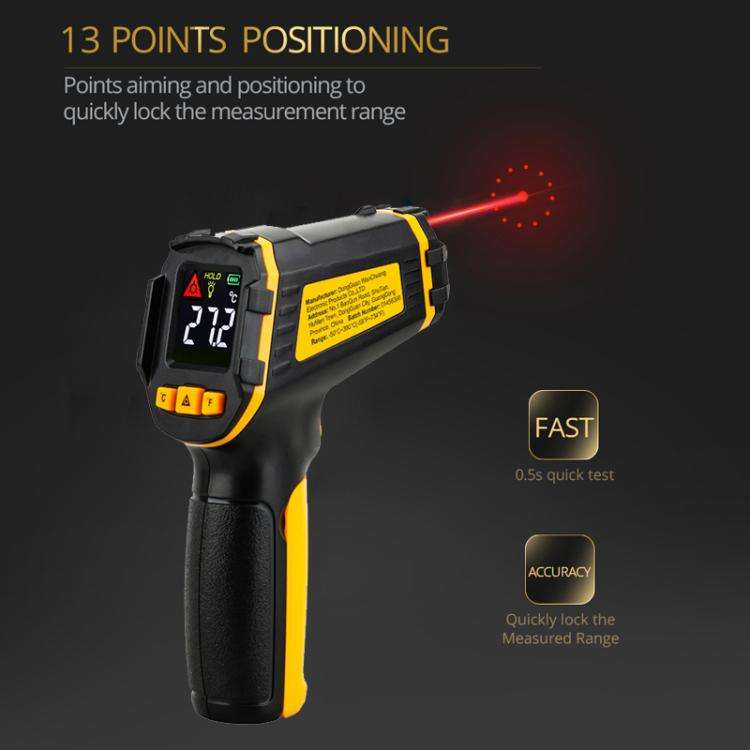 SMART SENSOR ST390+ Industrial High-Precision Infrared Thermometer For Baking & Kitchen