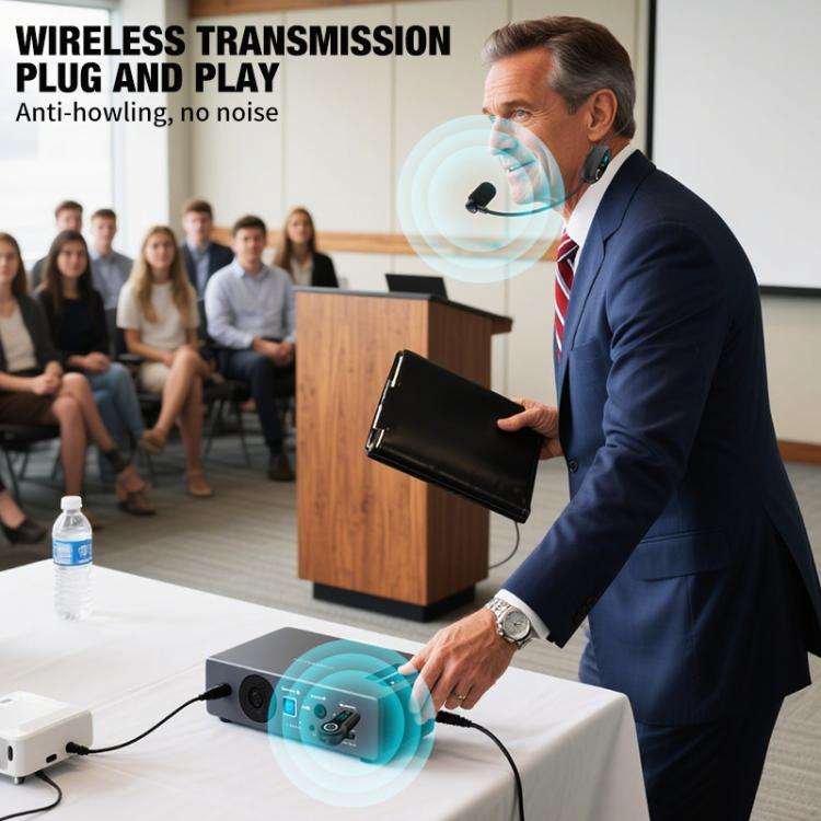 K-06 2.4G Head-Mounted Wireless Microphone Amplifier Headset, Spec: 1 in 1