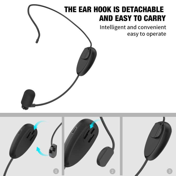 K-06 2.4G Head-Mounted Wireless Microphone Amplifier Headset, Spec: 1 in 1