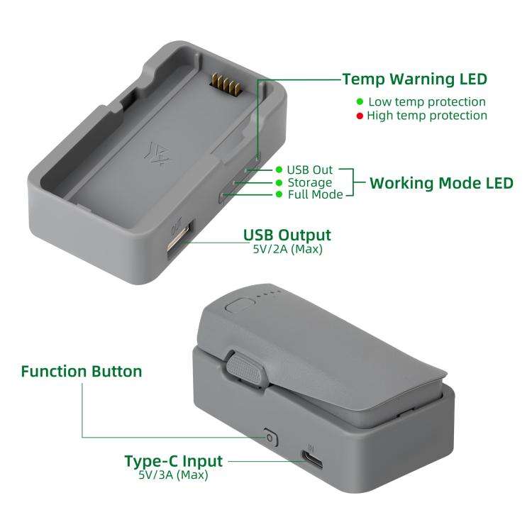 For DJI Neo 2 YX Single-Port Charger Battery Storage USB Charger