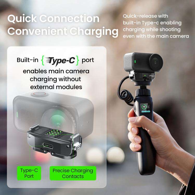 For DJI Osmo Nano aMagisn TN02 Rechargeable Magnetic Quick-Release Base Action Camera Accessory