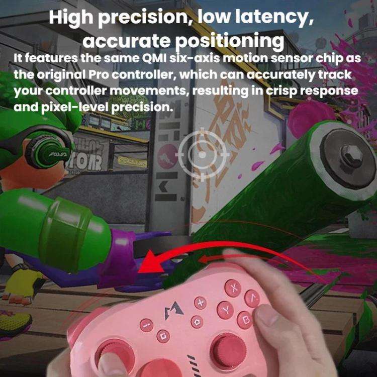 For Steam MOBAPAD Chitu HD Wireless Bluetooth Vibration Game Controller(Pink)