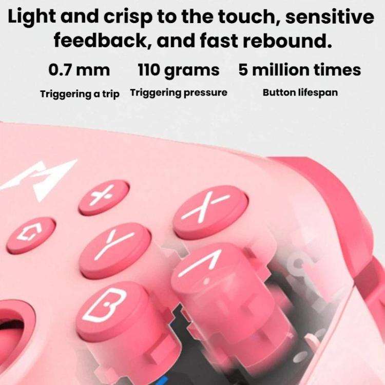 For Steam MOBAPAD Chitu HD Wireless Bluetooth Vibration Game Controller(Pink)