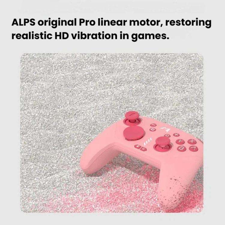 For Steam MOBAPAD Chitu HD Wireless Bluetooth Vibration Game Controller(Pink)