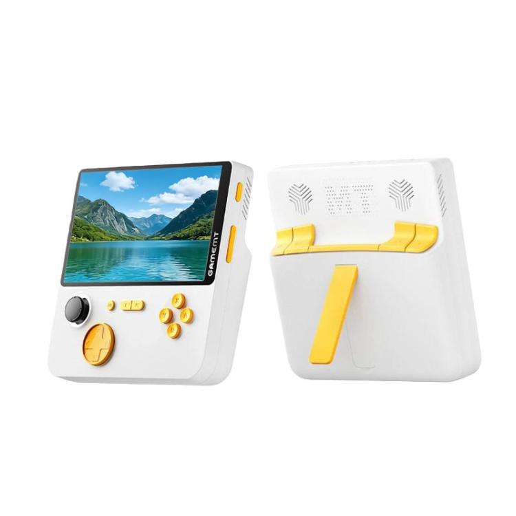 GAMEMT E5 5 Inch HD Screen Retro Game Console Dual-Core Processor Handheld, Spec: 32GB(Yellow)
