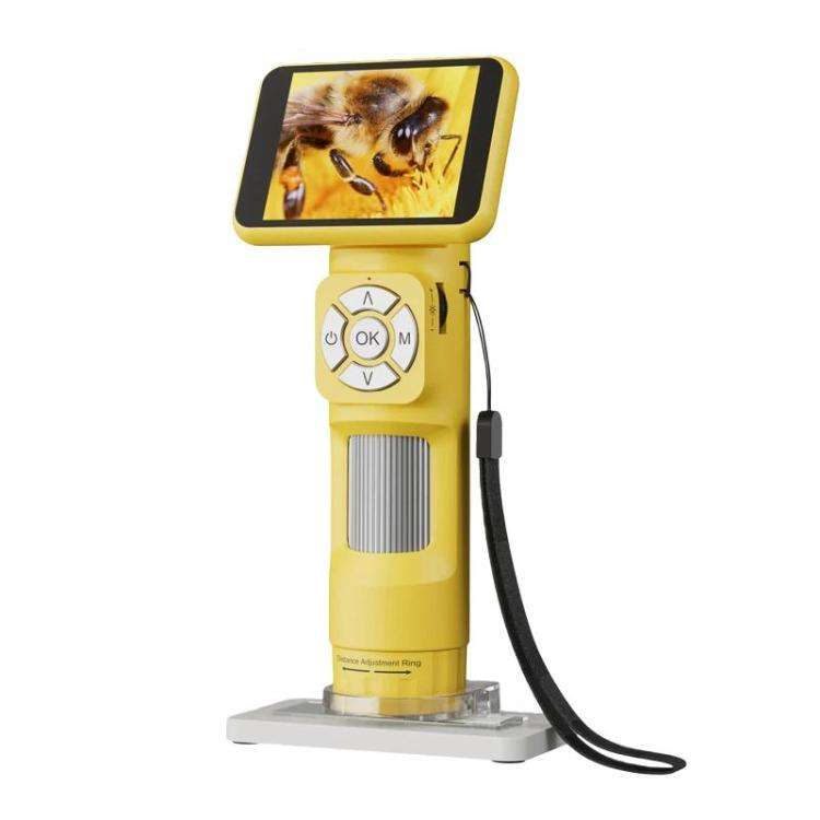 H113 Portable Handheld Digital Microscope Kids Microscope With LED Light(Yellow)