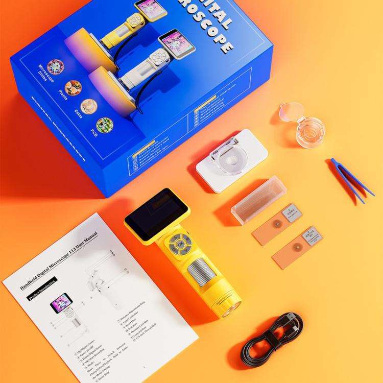 H113 Portable Handheld Digital Microscope Kids Microscope With LED Light(White)