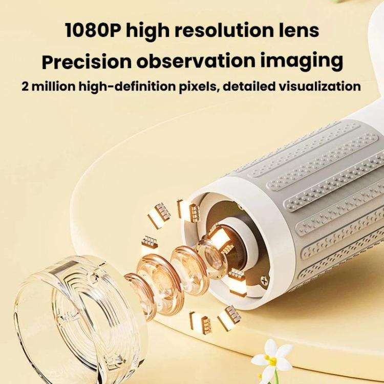 H385 3 Inch IPS Screen Handheld Digital Microscope Kids Manual Focus Microscope With Light(White)