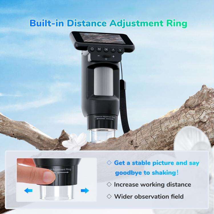 H013 2.8 Inch Digital Handheld HD Portable Electronic Microscope Rechargeable Kids Microscope Wit...