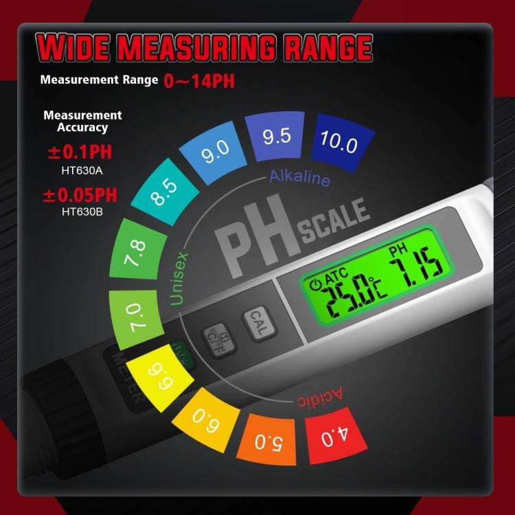 HABOTEST HT630A High-Precision PH Tester Water Quality Analyzer