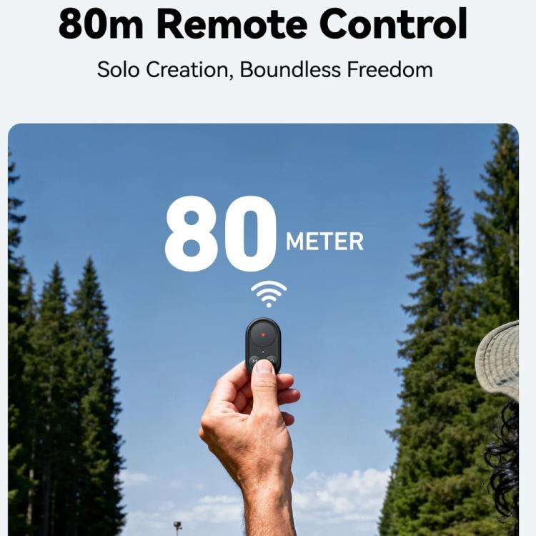 TELESIN Bluetooth Remote Control Selfie Stick Tripod For Action Cameras And Smartphones(Black)