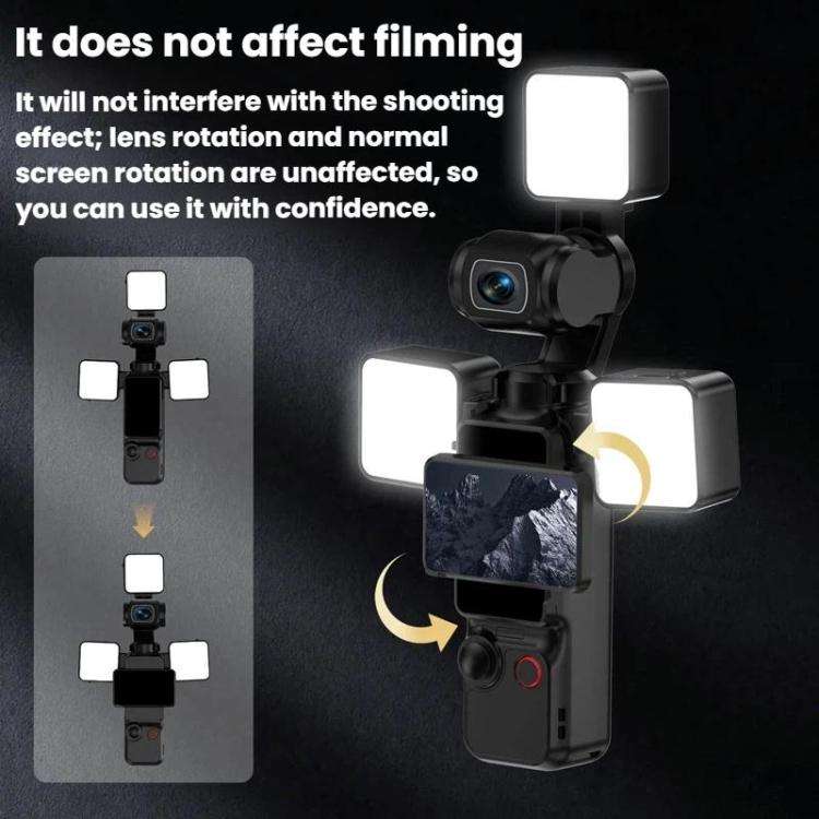 For DJI Osmo Pocket 3 Desiontal PM-06 Quick-Release Magnetic Fill Light Portable Light For Action...