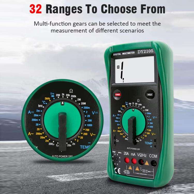 DUOYI AC/DC Voltage Resistance Testing Anti-Burn Digital Multimeter(DY2105)