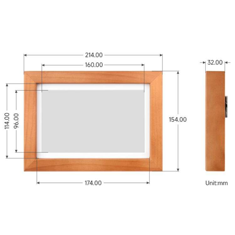 WAVESHARE ESP32-S3 7.3-Inch E6 Full-Color E-Paper Display With Solid Wood Frame 800 × 480 Resolu...