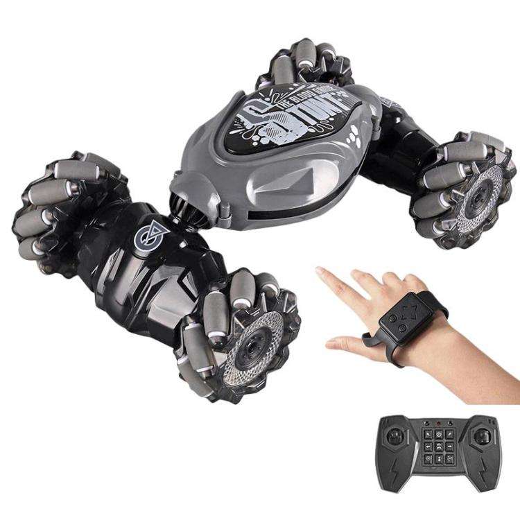 Shockproof Crash-Resistant Stunt Twist Car With Lights Rechargeable Remote Control Toy Car, Spec:...