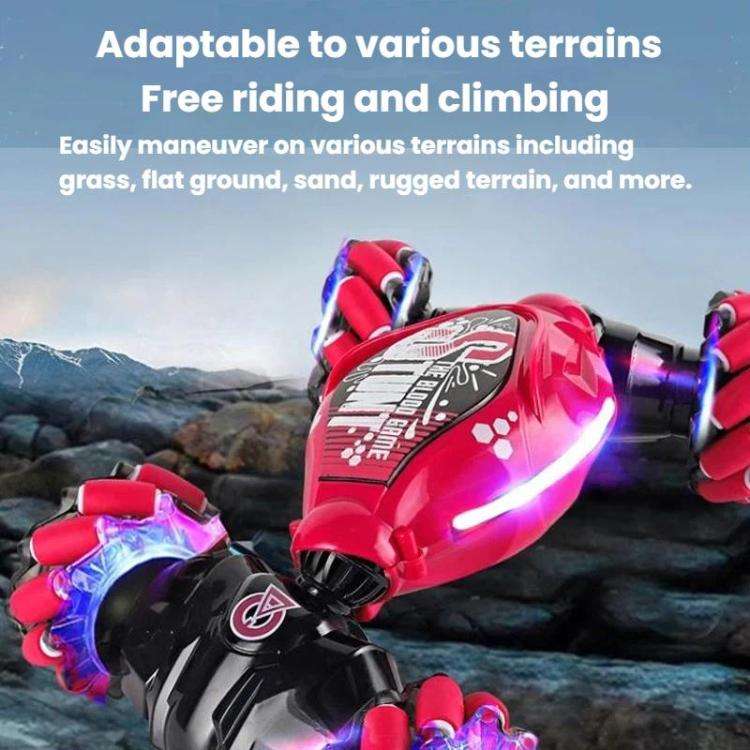 Shockproof Crash-Resistant Stunt Twist Car With Lights Rechargeable Remote Control Toy Car, Spec:...