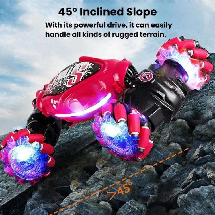 Shockproof Crash-Resistant Stunt Twist Car With Lights Rechargeable Remote Control Toy Car, Spec:...