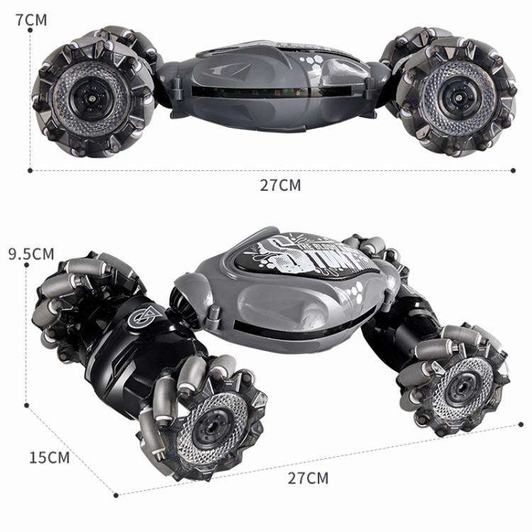 Shockproof Crash-Resistant Stunt Twist Car With Lights Rechargeable Remote Control Toy Car, Spec:...