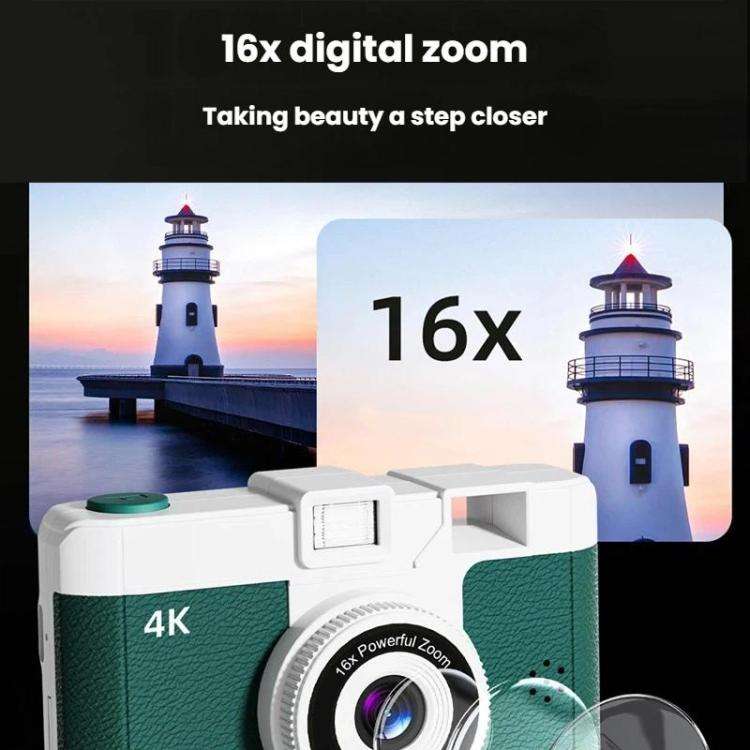 M16 2.4 Inch WiFi HD Digital Camera Mini CCD Camera With Front & Rear Dual Cameras(Green)