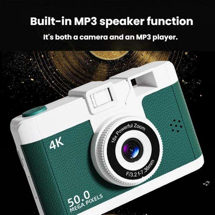 M16 2.4 Inch WiFi HD Digital Camera Mini CCD Camera With Front & Rear Dual Cameras(White)