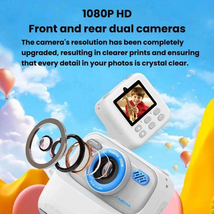 P79 Kids Instant Print Digital Camera Video Recorder Thermal Printing Digital Camera(Pink)