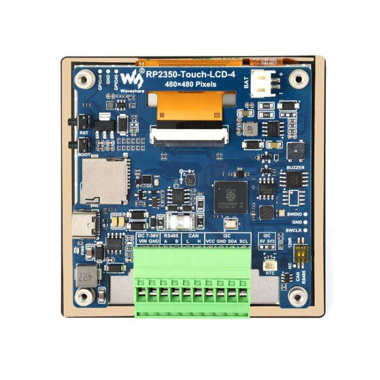 WAVESHARE RP2350 High-Performance Development Board 480 X 480 Resolution(With Touch Screen)