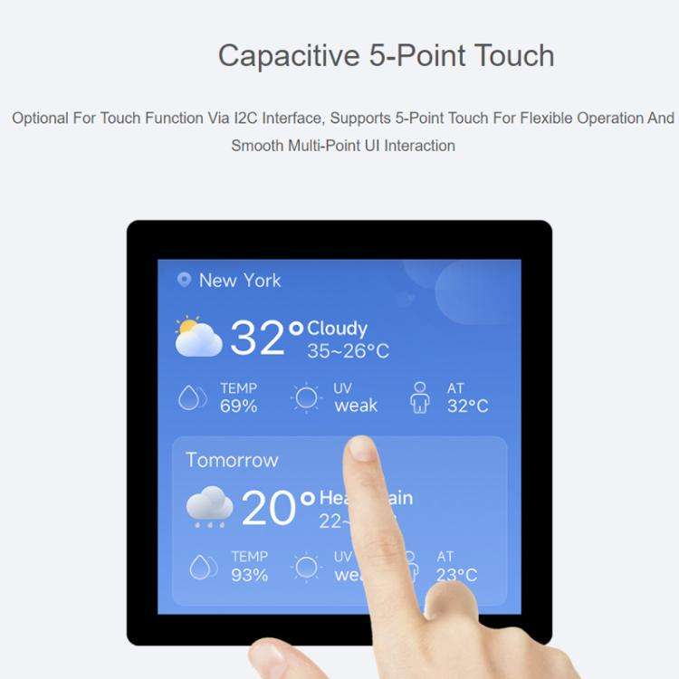 WAVESHARE RP2350 High-Performance Development Board 480 X 480 Resolution(With Touch Screen)
