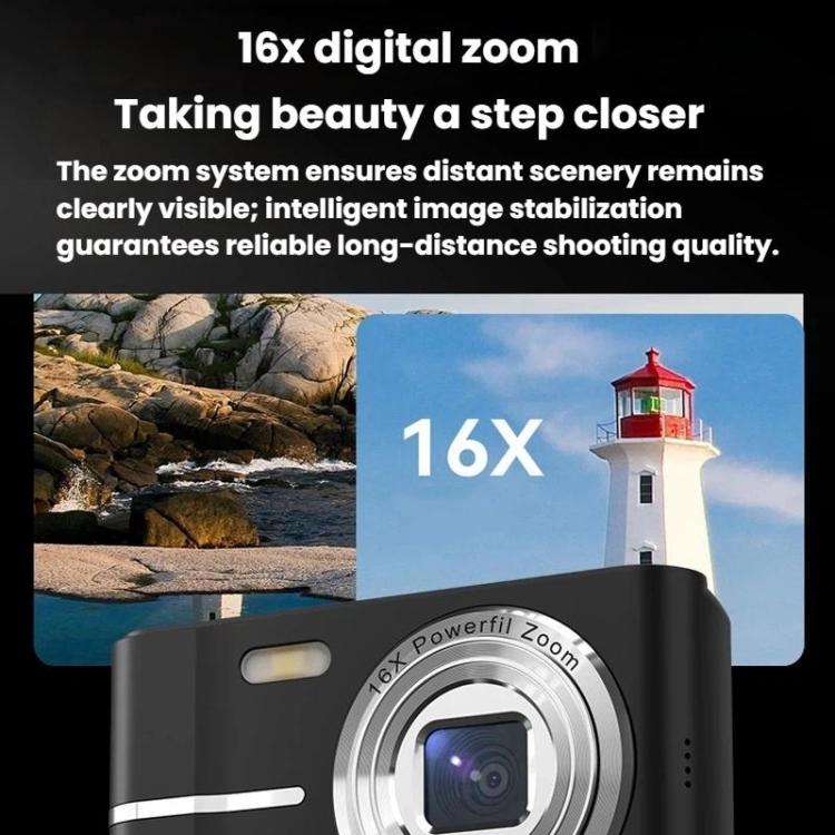 M03 2.4 nch Retro Digital CCD Camera Portable Camera For Students(Black)